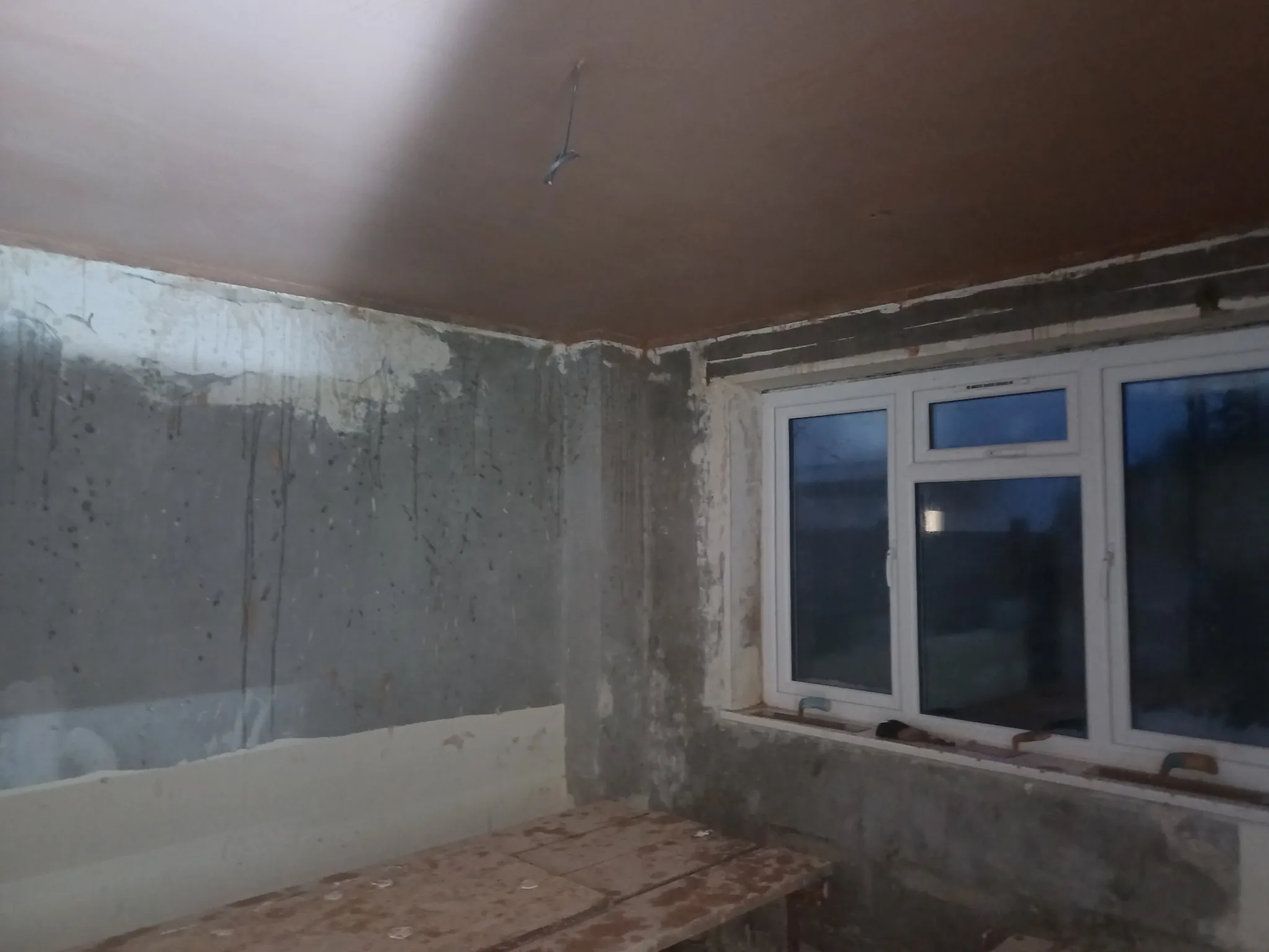 Interior wall preparation and skimming at Barons Court