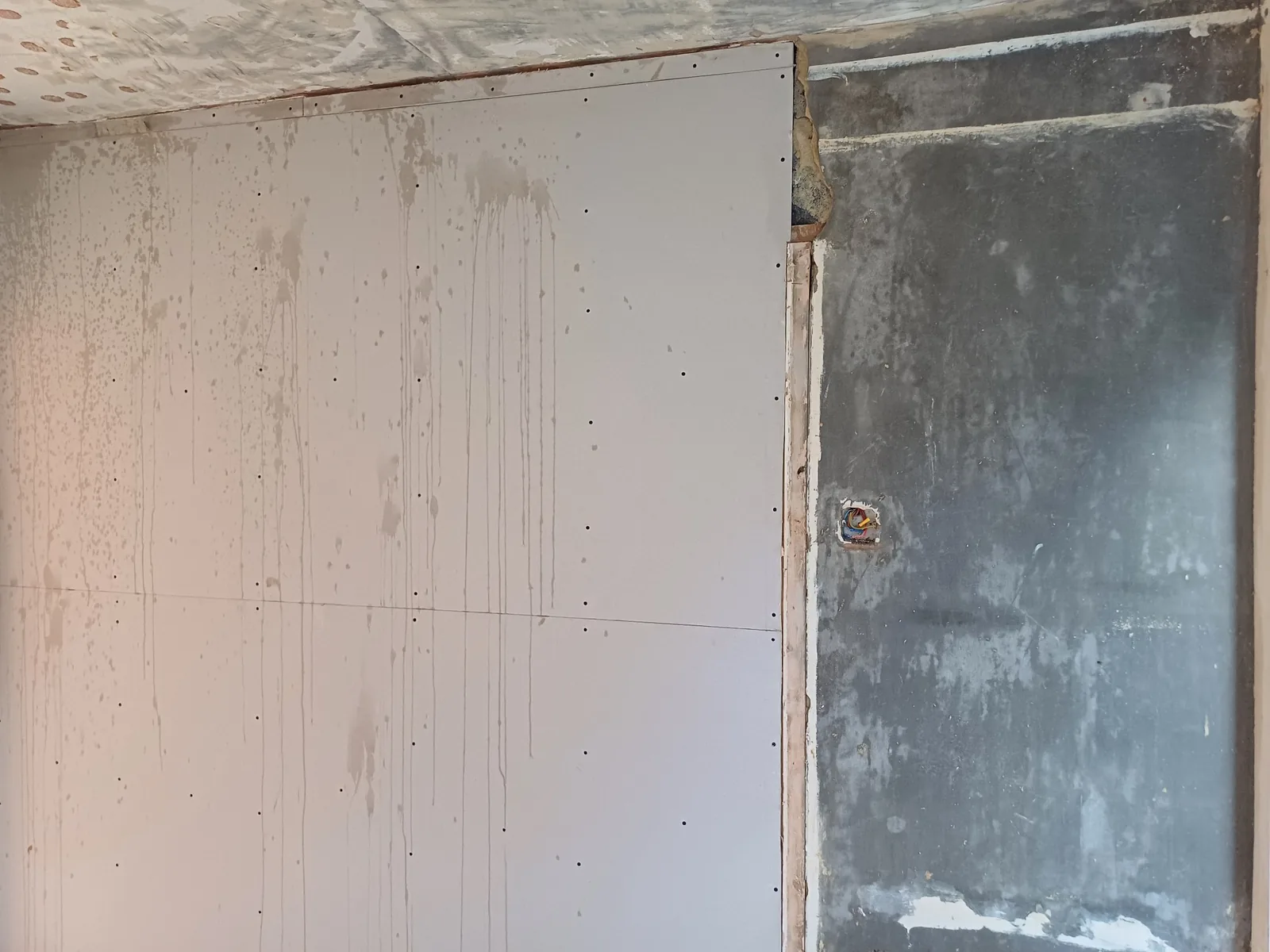Northolt room skimming – before & after